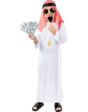 Costume Principe Arabo Aladdin Per Bambino – Completo Carnevale Con Camicia, Gilet, Pantaloni, Cintura E Turbante