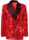 Jacket Plus Size Red Sequinned Lelaki
