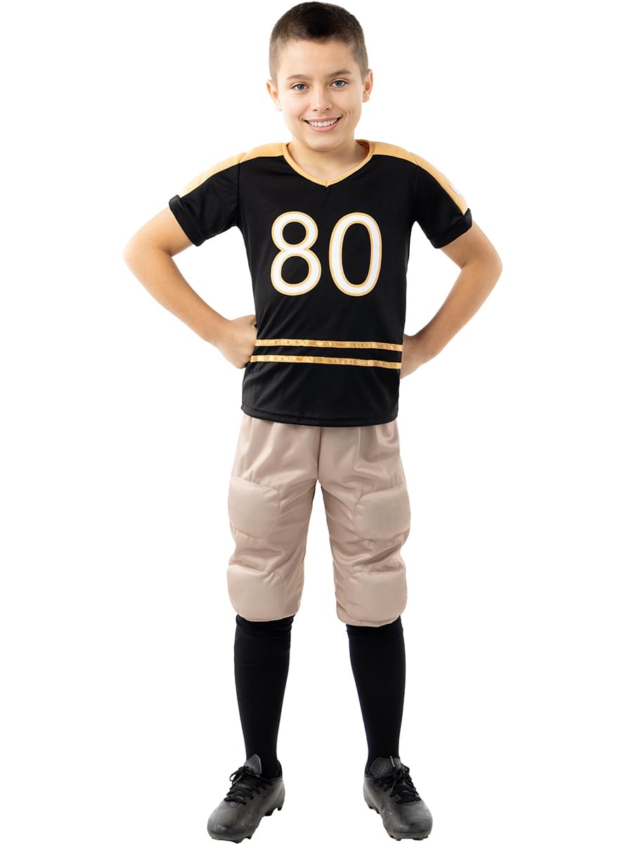 Fato de futebol americano musculoso para menino