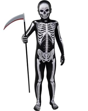 Second skin skeleton costume for children