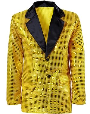 Man's Plus Size Gold Sequinned Jacket
