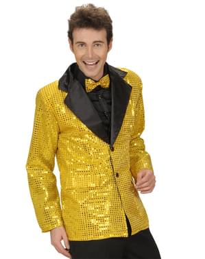 Veste dorée à paillettes homme grande taille