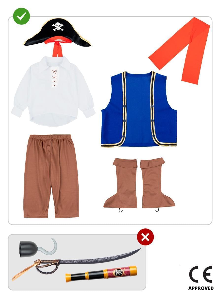 Színes Kalóz Jelmez Gyermekeknek