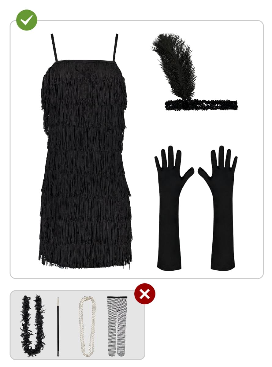 Чорний костюм в стилі 20-х років
