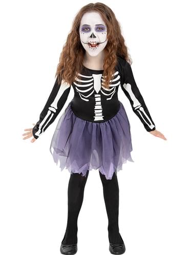 Disfraz de esqueleto para niña