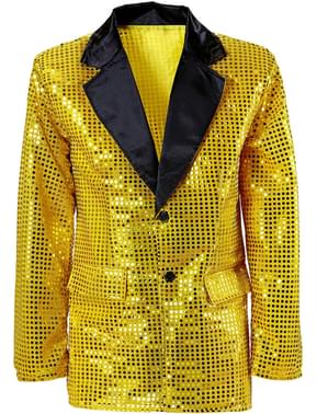 Gouden jas met lovertjes voor mannen