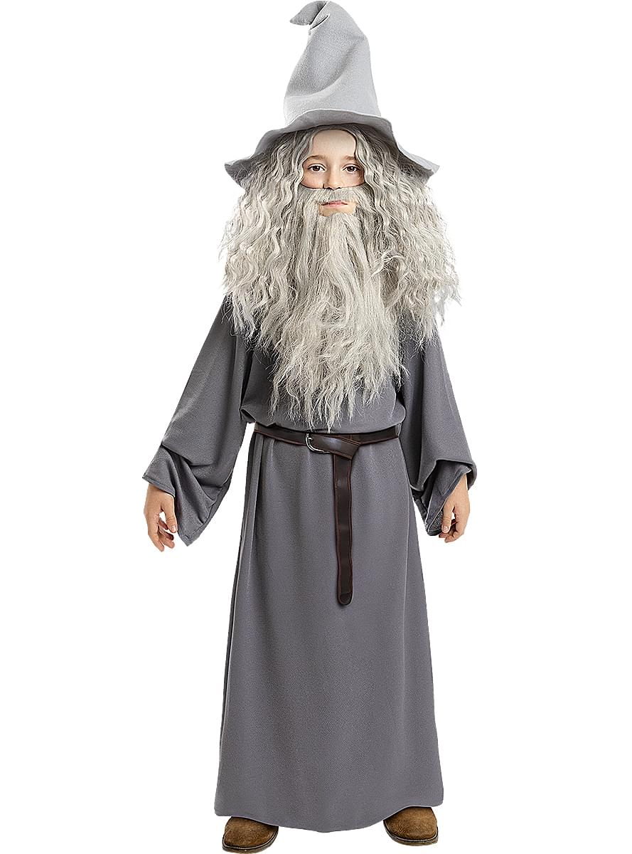 Fantasia de Gandalf com peruca para menino - O Senhor dos Anéis
