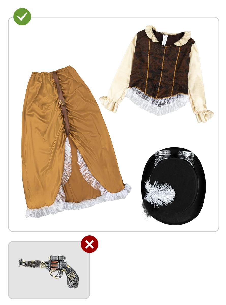 Déguisement Steampunk long femme