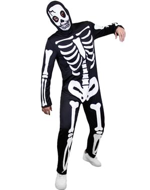 Disfraz de esqueleto brilla en la oscuridad para hombre talla grande