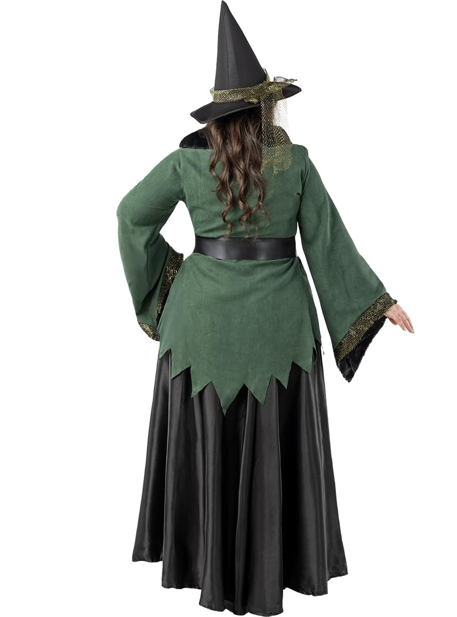 Disfraz de bruja deluxe para mujer talla grande