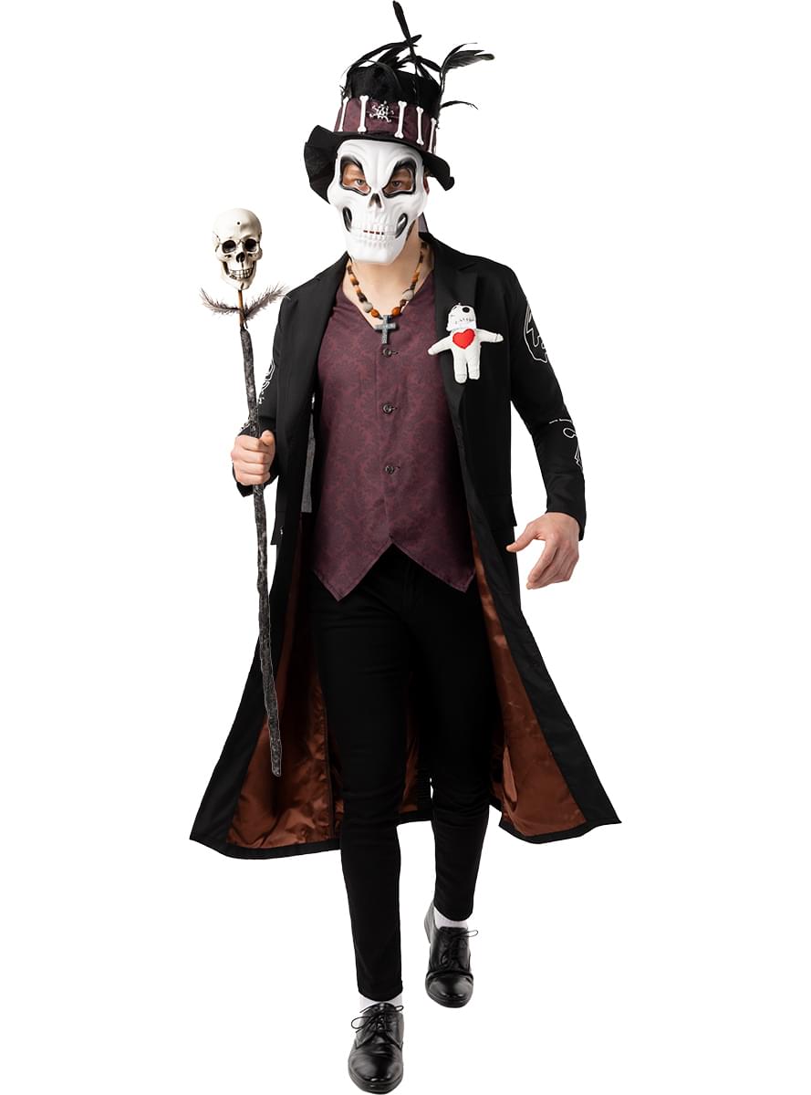 Costume da scheletro voodoo per uomo