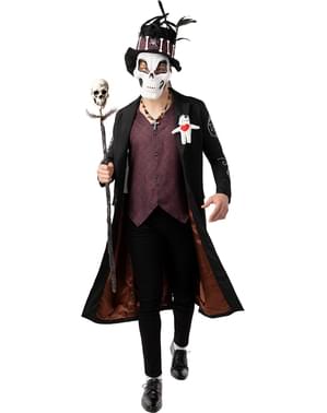 Vīriešu vudū skeleta kostīms