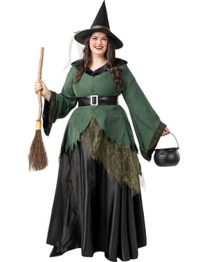 Lielgabarīta sieviešu deluxe raganas kostīms