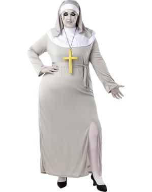 Disfraz de monja zombie para mujer talla grande