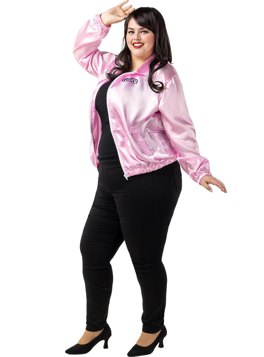 Розово дамско яке големи размери - Grease