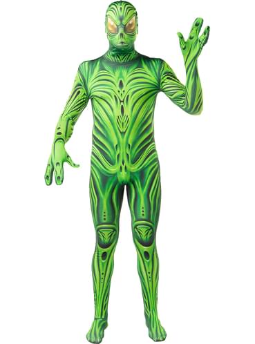 Costume Monstre Extraterrestre Seconde Peau - Déguisement D'horreur Pour Homme, Halloween Et Fêtes Déguisées