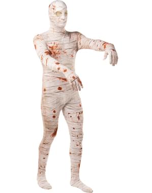 Dámský pánský kostým mumie ze druhé kůže pro dospělé