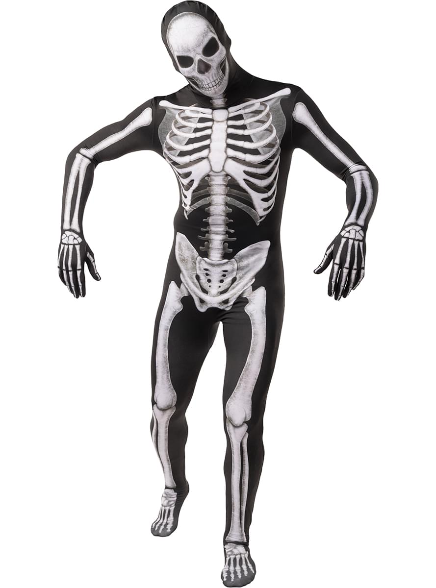 Skeleti kostüüm teise naha jaoks meestele
