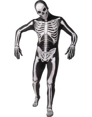 Skeleti kostüüm teise naha jaoks meestele