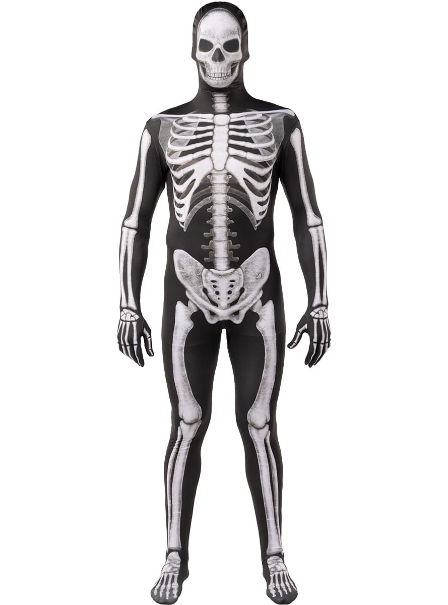 Skeleti kostüüm teise naha jaoks meestele