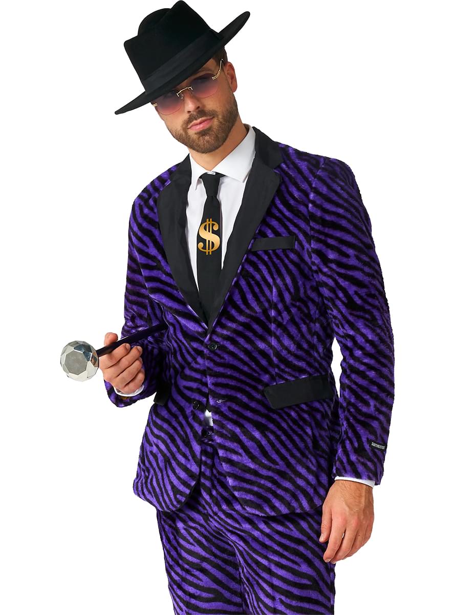Pimp Faux Fur Purple Anzug - Suitmeister