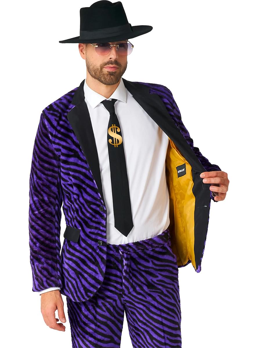 Pimp Faux Fur Purple Anzug - Suitmeister