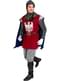 Costume cavaliere medievale bordeaux per uomo