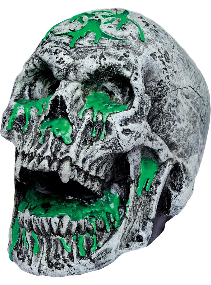 Calavera decorativa radiactiva