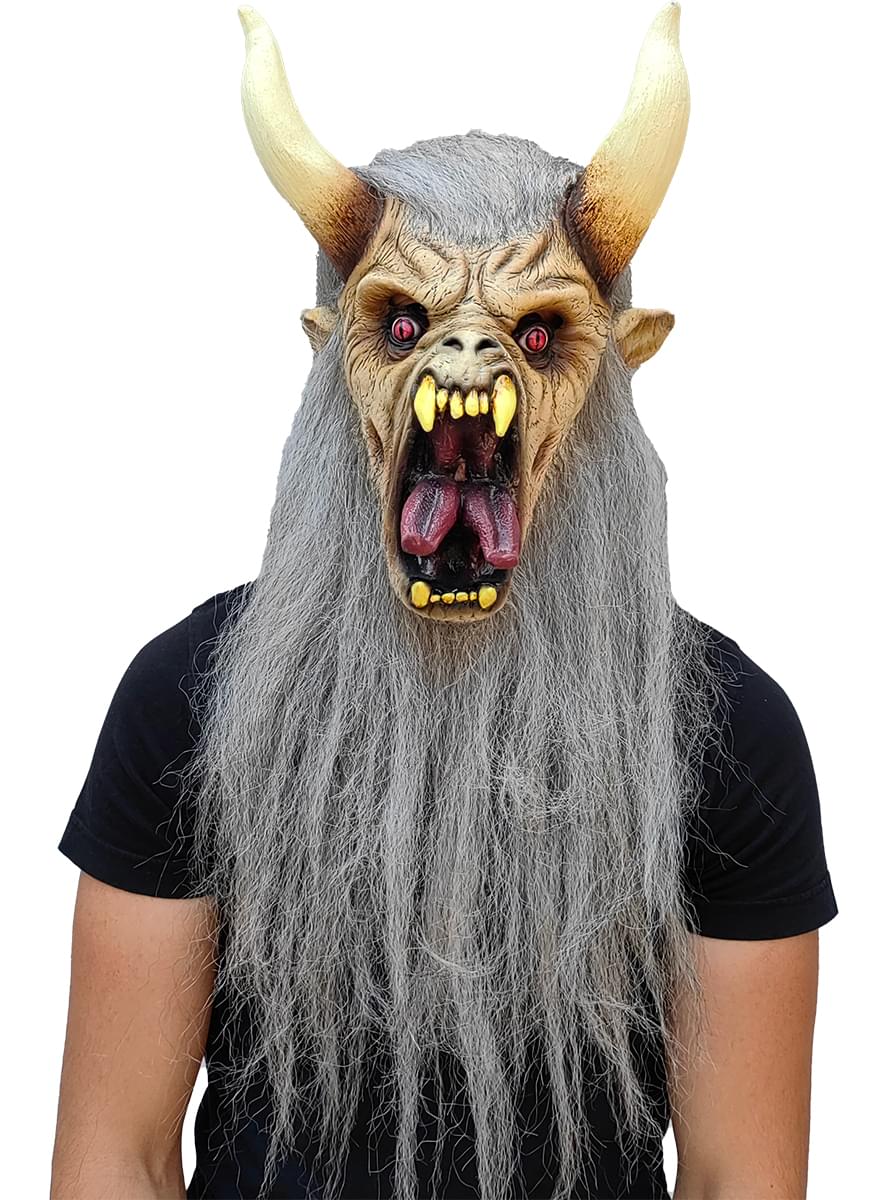 Maschera di Krampus bianca
