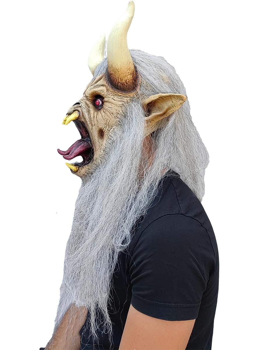 Bílý Krampus maska