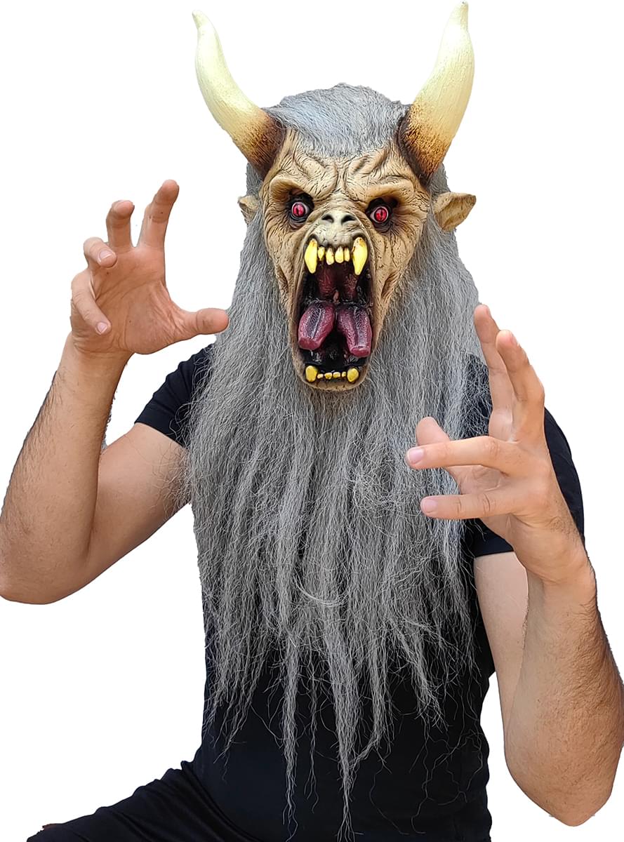 Maschera di Krampus bianca