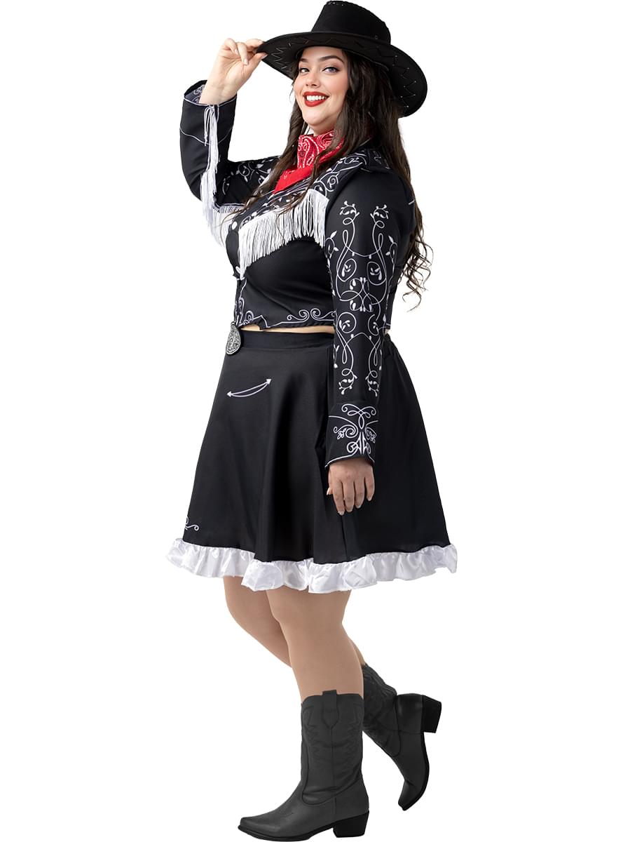 Dame cowboy Kostyme for store størrelser