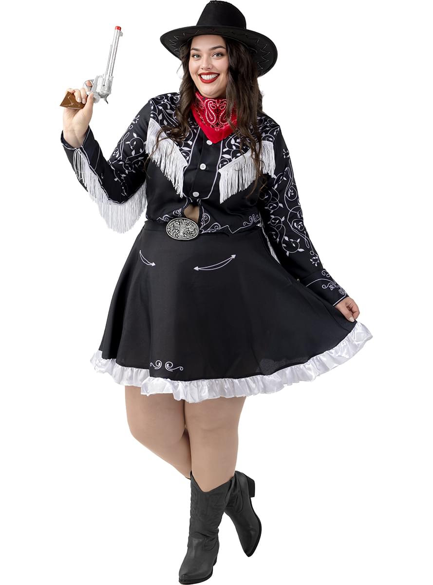 Dame cowboy Kostyme for store størrelser