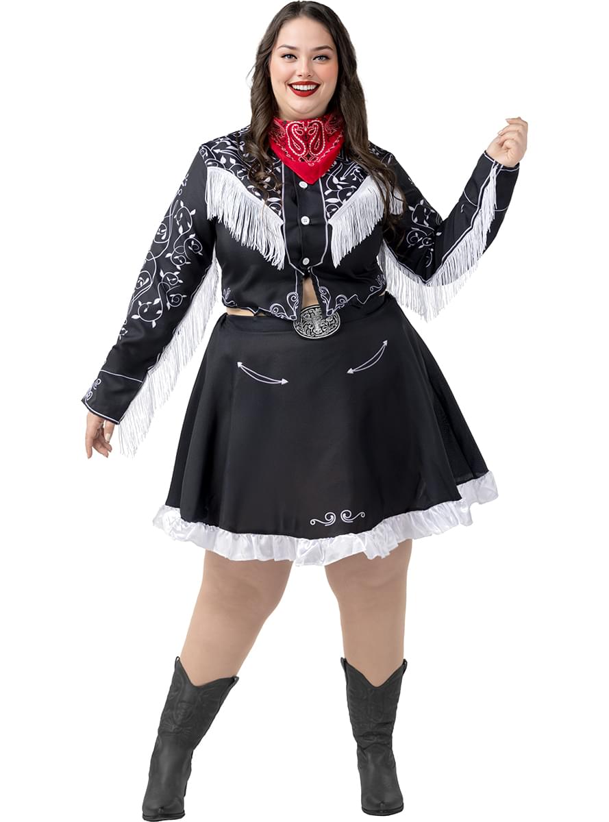 Dame cowboy Kostyme for store størrelser