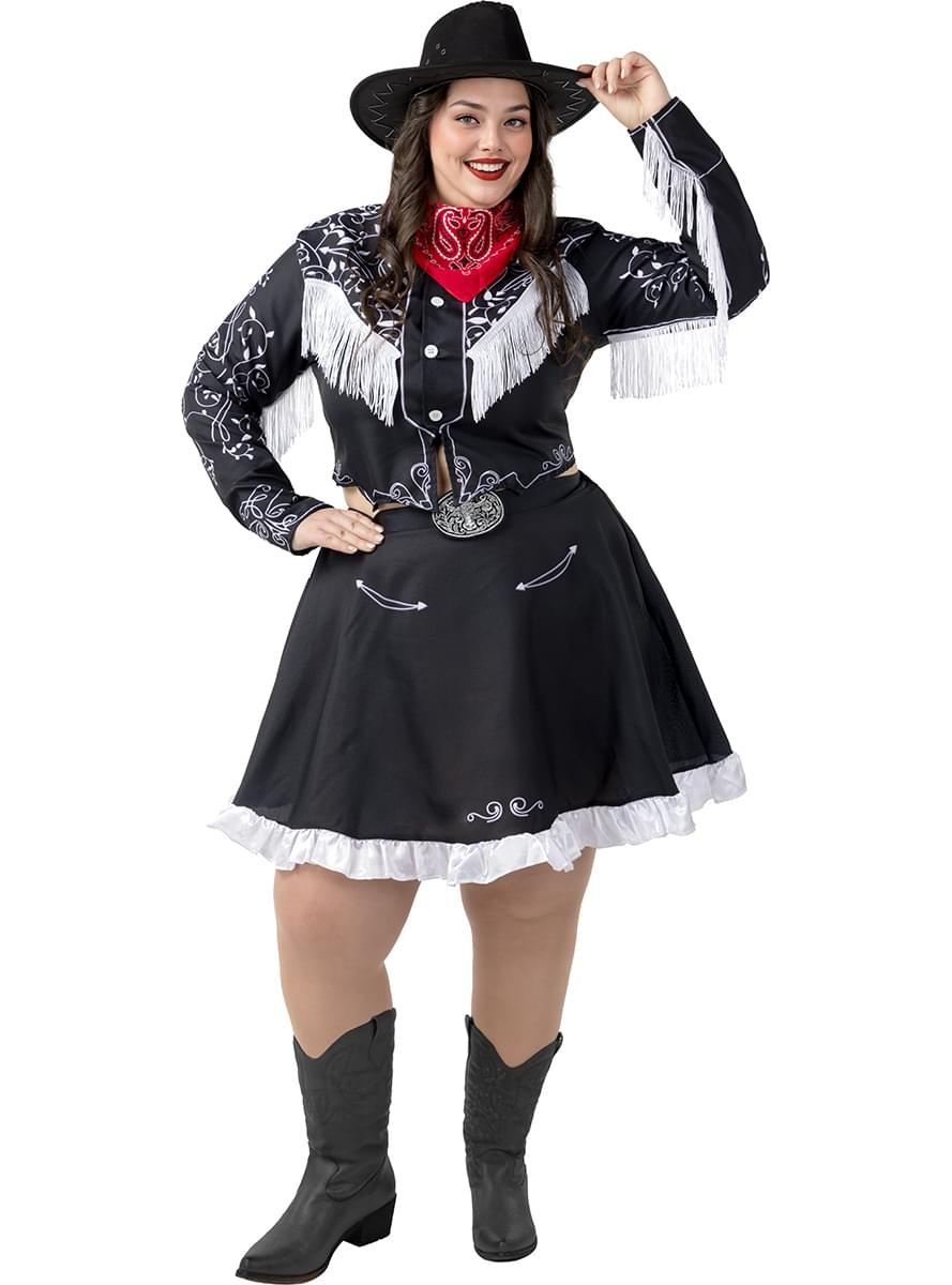 Dame cowboy Kostyme for store størrelser