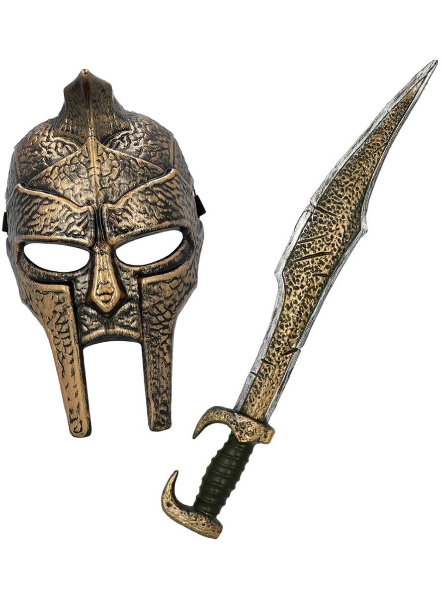 Maschera e spada Spartana