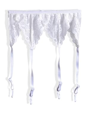 Spitzen Strumpfhaltergürtel weiß für Damen