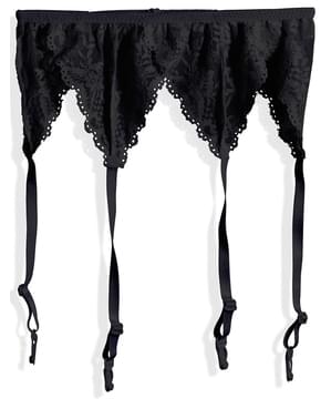 Giarrettiera nera di pizzo per donna