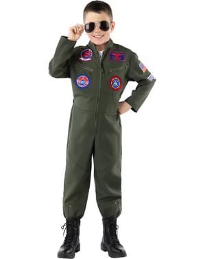Disfraz de aviador de Top Gun para niño