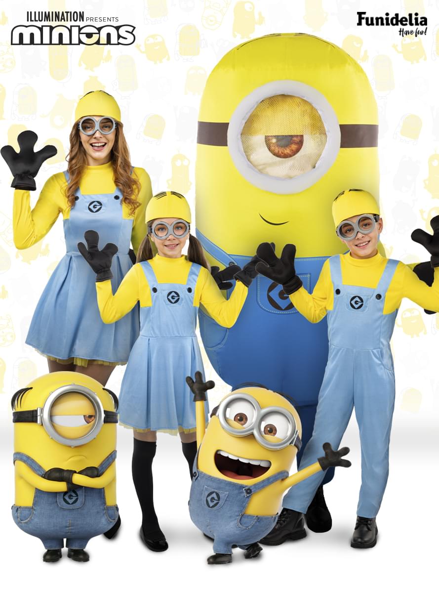 Oppblåsbar Minions kostyme for voksne