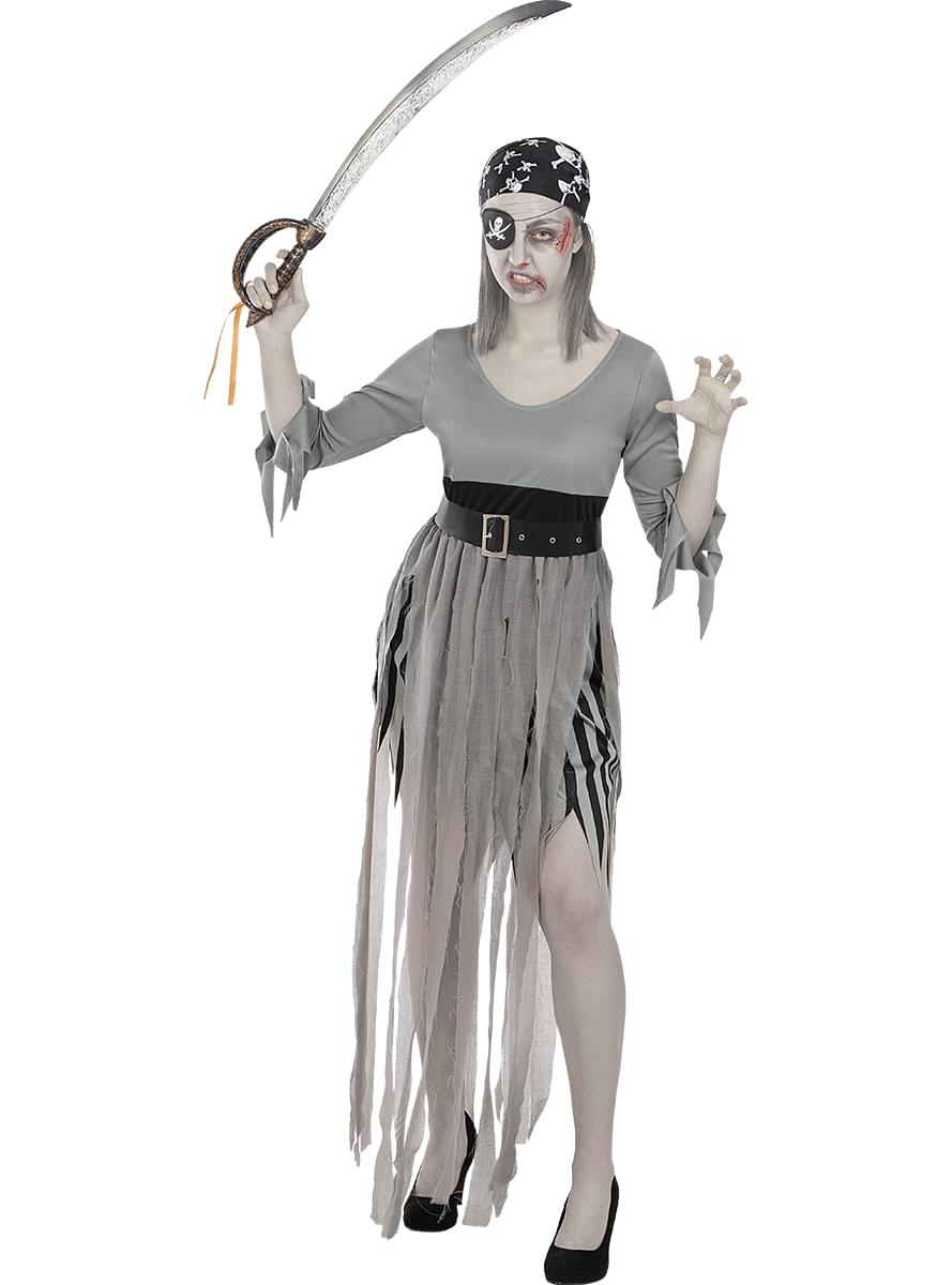 Disfraz de pirata zombie para mujer