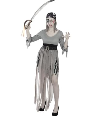 Fato de pirata zombie para mulher