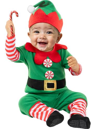 Disfraz De Elfo Navideño Para Bebé Recién Nacido – Vestido De Manga Larga Con Gorro A Juego, Tallas 0-18 Meses