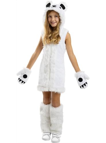 Costume da orso polare per bambina Funidelia