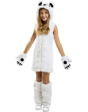 Disfraz de oso polar para niña
