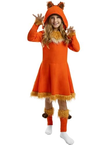 NUWIND Halloween Deluxe Volwassen Kostuum voor Vrouwen, Bruine Bob Pruik, Oranje Coltrui Top, Rode Skater Rok, Vergrootglas, Sokken en Bril Carnaval Cosplay Fancy Dress (Oranje, M