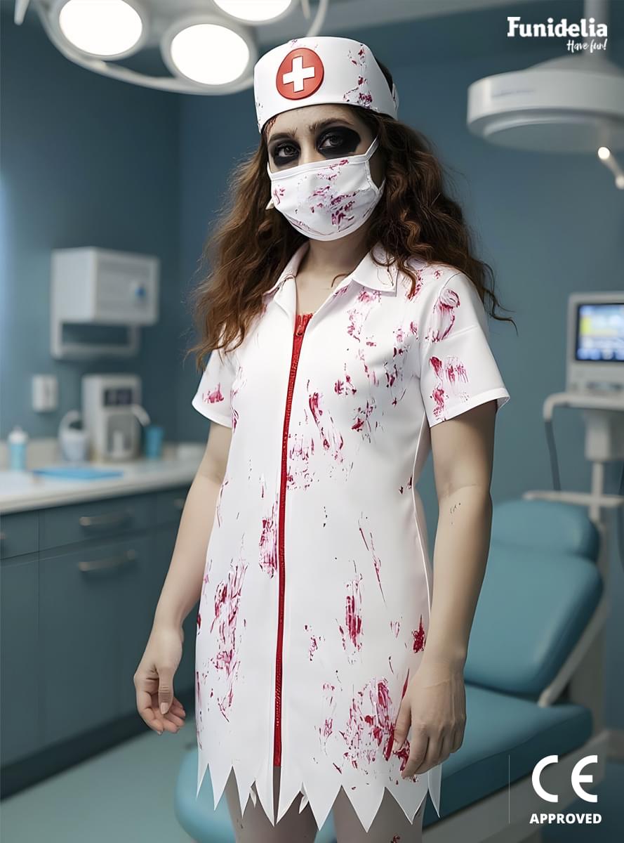 Zombie-Krankenschwester Kostüm für Mädchen