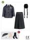 Wednesday Addams uniformkostuum met pruik voor meisjes - Officieel Netflix