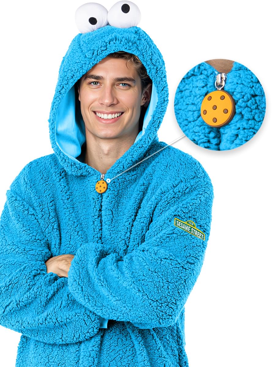 Sušiškės kostiumas su guminuku suaugusiems - Sesame Street