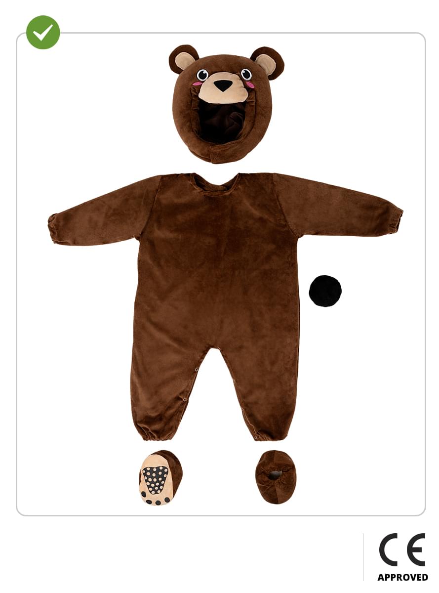 Fato de Urso Pardo para bebé